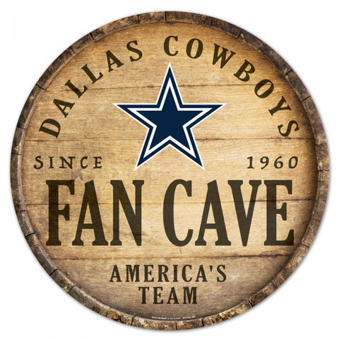 Dallas Cowboys Wood Sign 14" RND