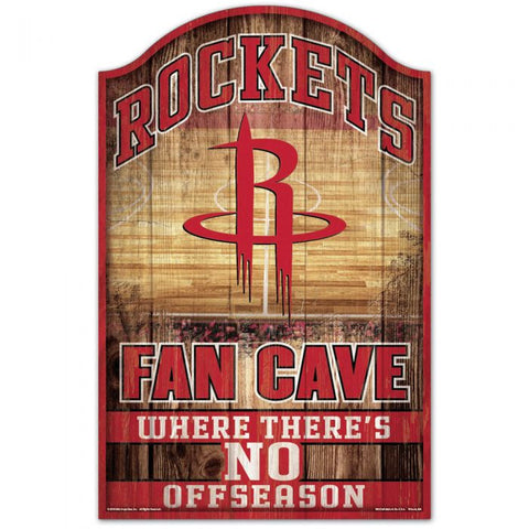 Houston Rockets Wood Sign 11" X 17"