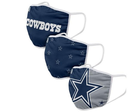 Dallas Cowboys Adult Face Coverings 3-Pack