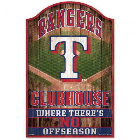 Texas Rangers WOOD SIGN 11" X 17"