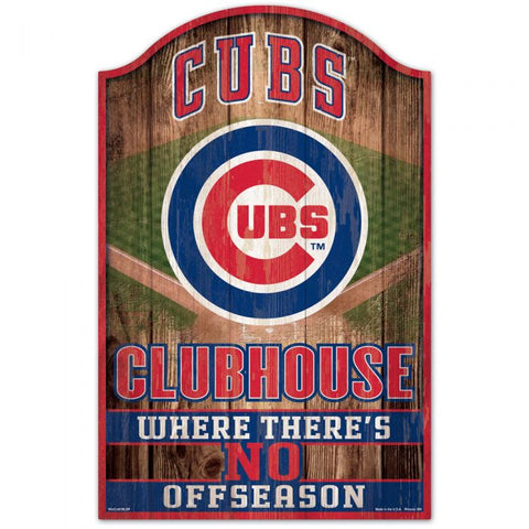 Chicago Cubs WOOD SIGN 11" X 17"