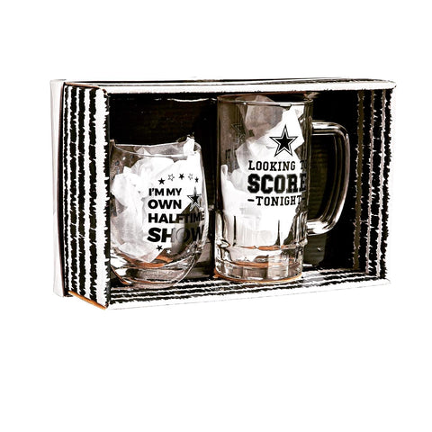 Dallas Cowboys, Stemless 17OZ Wine & Beer 16 OZ Gift Set