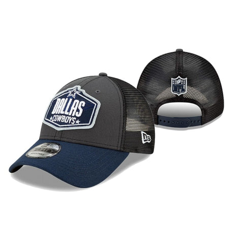 Dallas Cowboys 2021 NFL Draft 9Forty Graphite Adjustable Hat