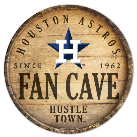 Houston Astros Wood Sign 14" RND