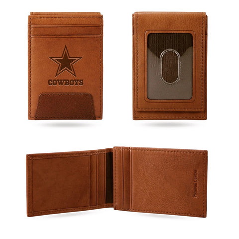 Dallas Cowboys Genuine Leather Front Pocket Wallet - Slim