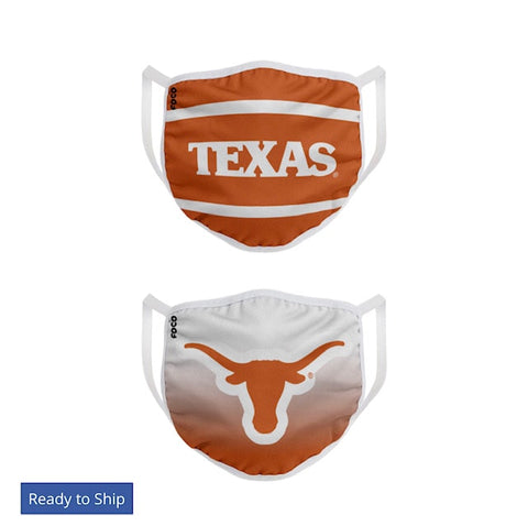 Texas Longhorns Adult Face Coverings 2-pack