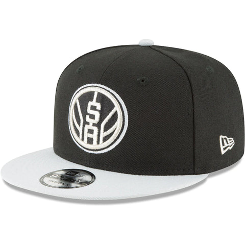 San Antonio Spurs New Era Two-Tone 9FIFTY Adjustable Hat - Black/Gray