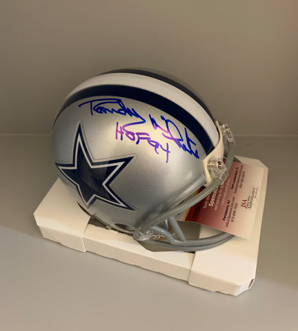 Randy White Dallas Cowboys Autographed Mini Helmet with "HOF 94" Inscription