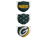 Green Bay Packers Adult Face Coverings 3-pack