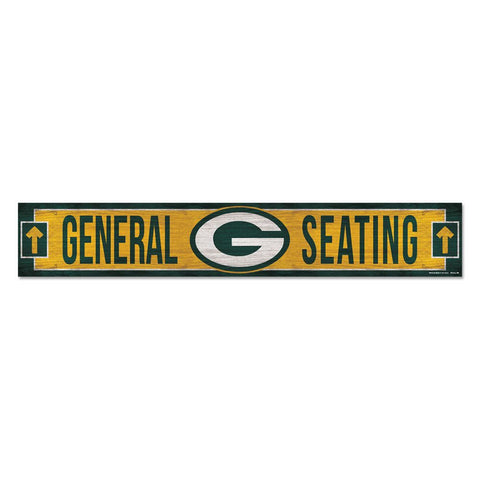 GREEN BAY PACKERS WOOD SIGN 6"X36" 3/8" THICK