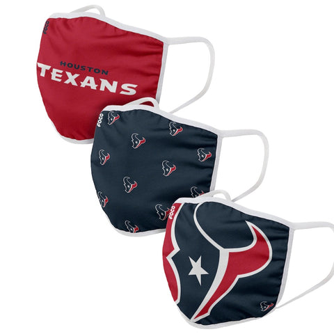 Houston Texans FOCO Face Covering 3-Pack